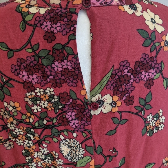 NEW WAYF Where Are You From Maroon Floral Maxi Dress Women's Size Small - Picture 12 of 16